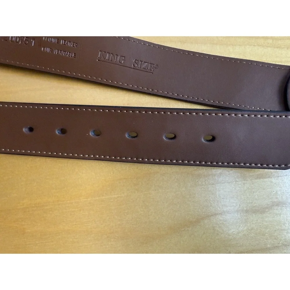 Mens Brown Leather Belt King Size 56/58 Heavy Duty 62